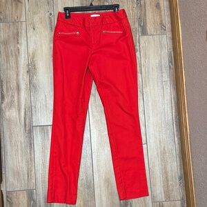 Calvin Klein Red Straight Leg Pants